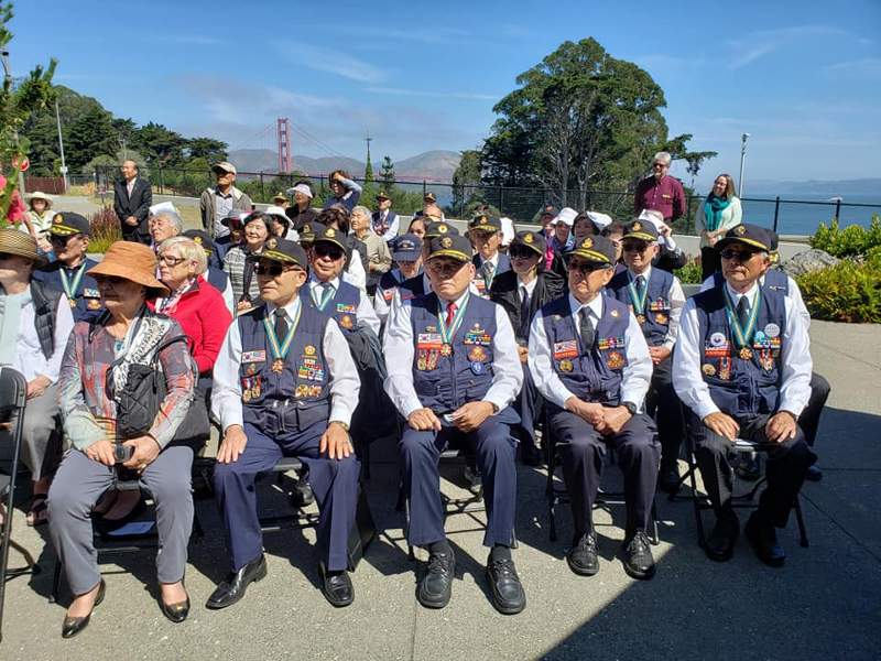 photo of assembled members of the Northern California Korean American Veterans Association
